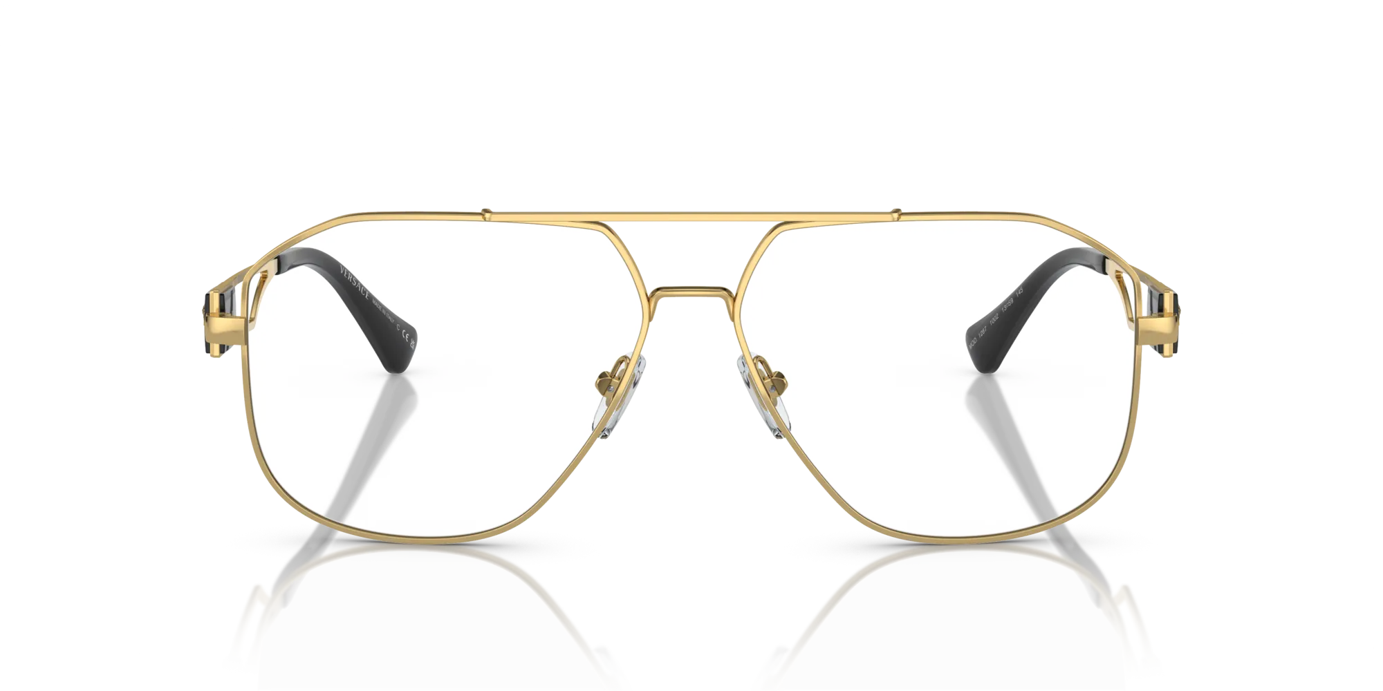 Versace VE1287 1002 Montature da vista Acciaio Oro Pilot Normale - immagine 3