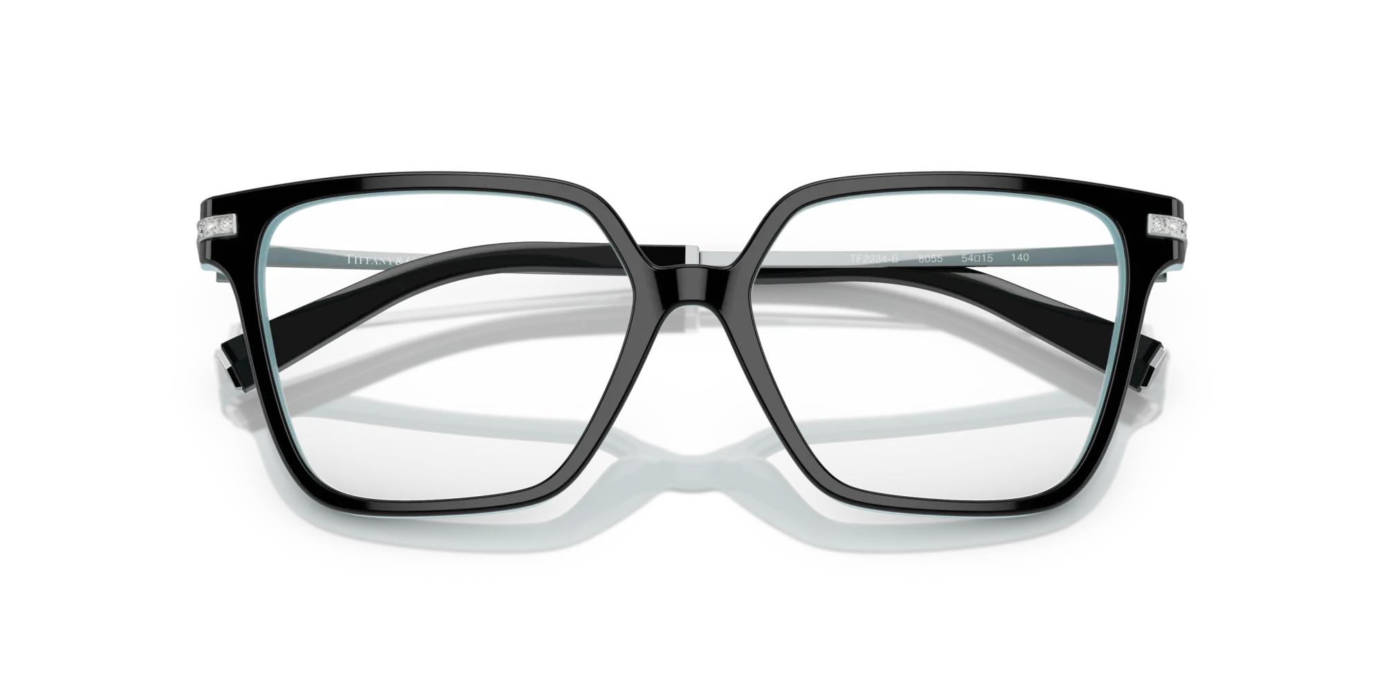 Tiffany TF2234B 8055 Montature da vista Acetato Nero Trasparente Squadrata Normale - immagine 2