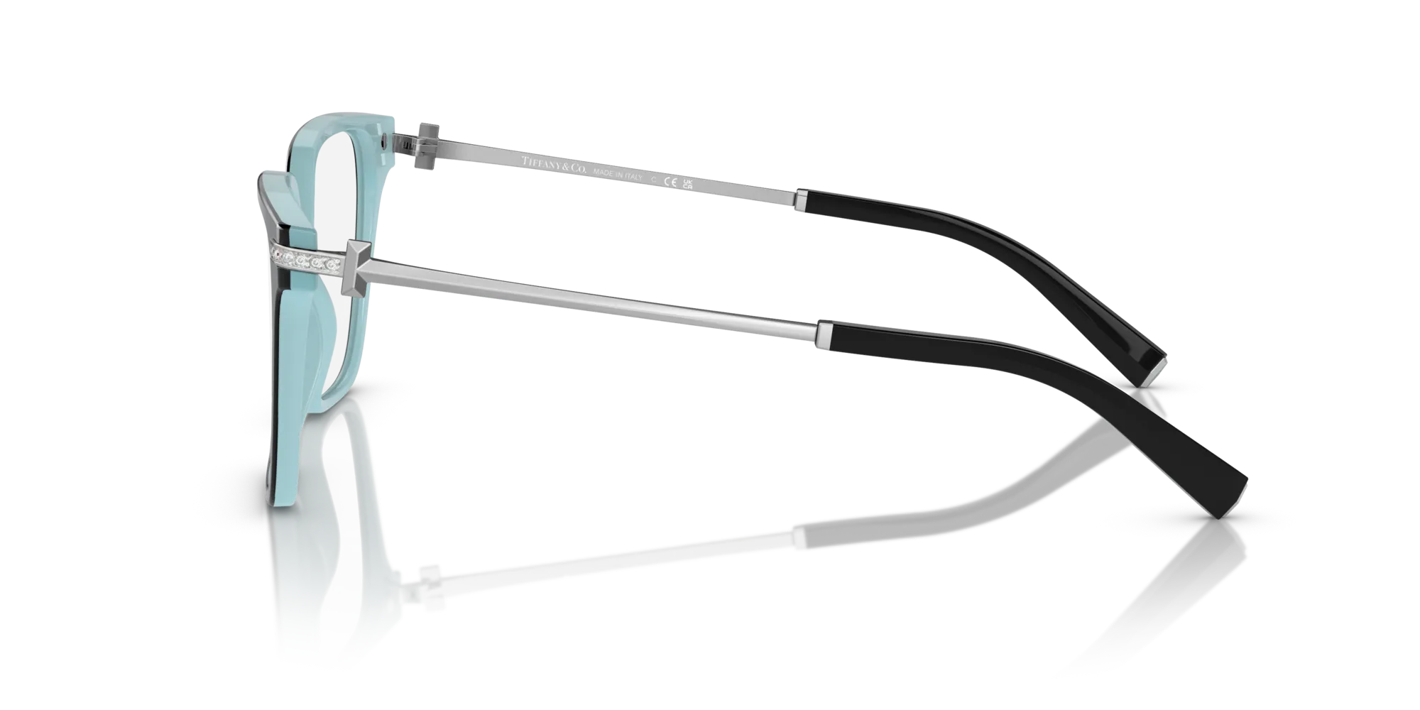 Tiffany TF2234B 8055 Montature da vista Acetato Nero Trasparente Squadrata Normale - immagine 4