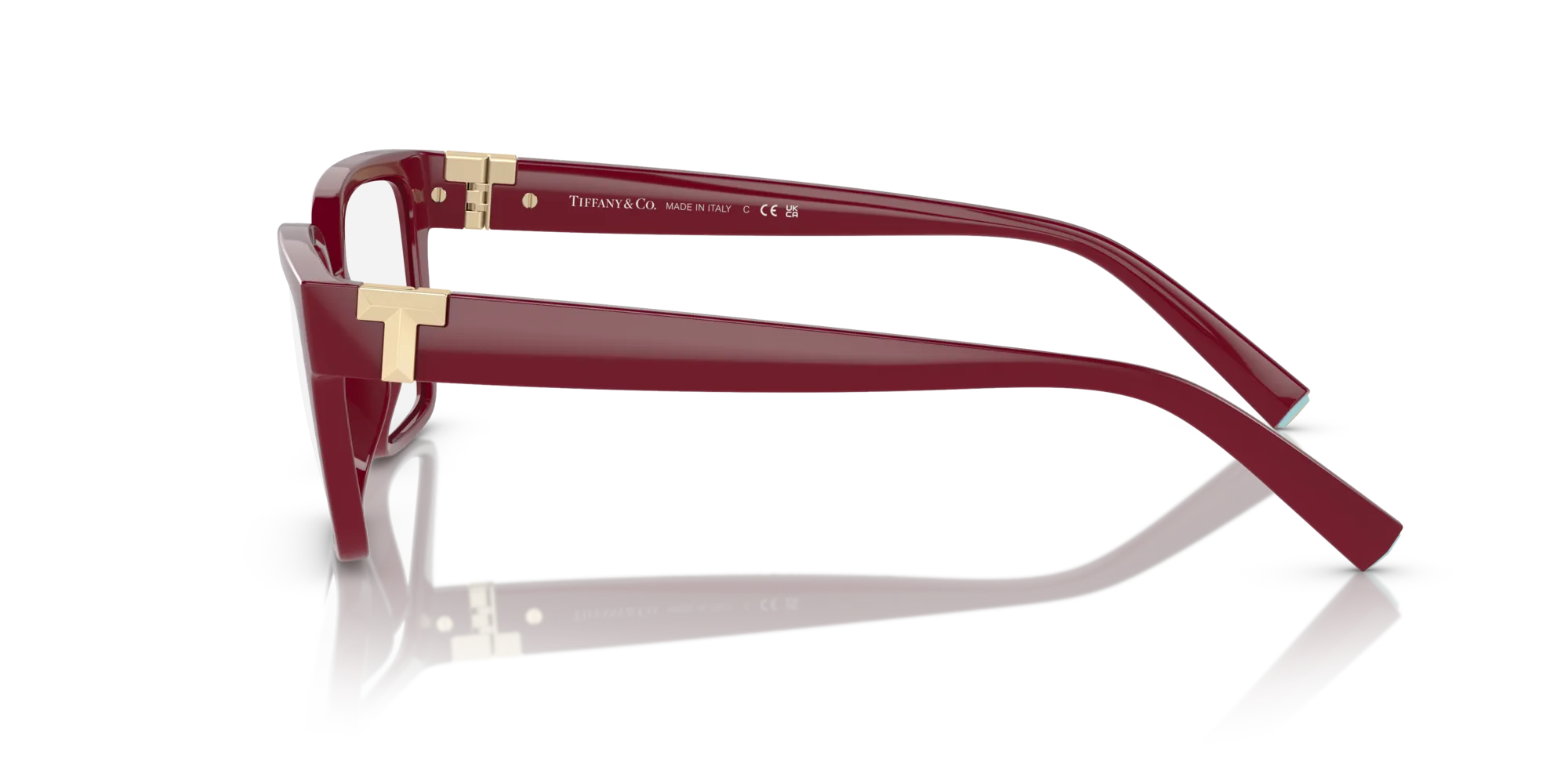 Tiffany TF2232U 8366 Montature da vista Iniettato Rosso Trasparente Squadrata Normale - immagine 4
