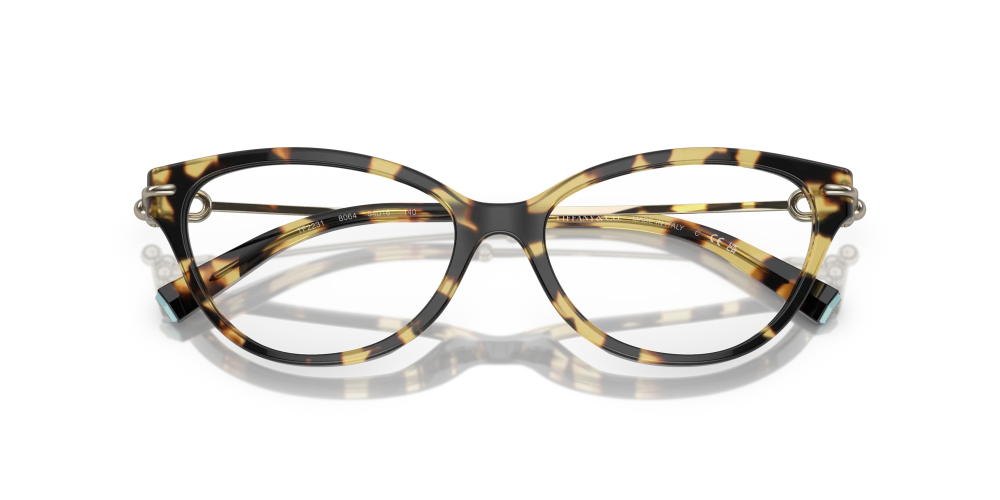 Tiffany TF2231 8064 Montature da vista Acetato Tartaruga Trasparente Cat Eye Normale - immagine 2