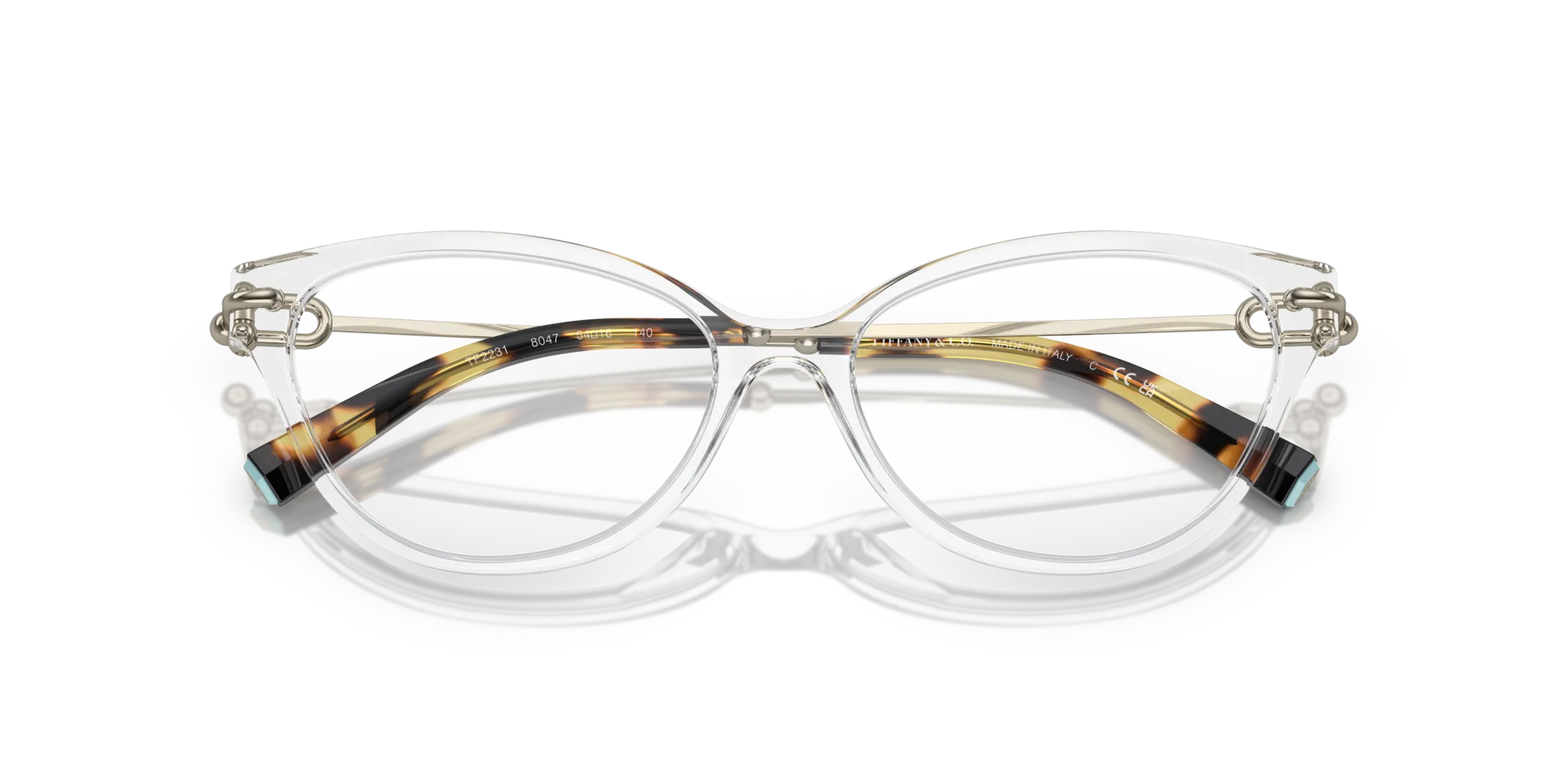 Tiffany TF2231 8047 Montature da vista Acetato Trasparente Trasparente Cat Eye Normale - immagine 2
