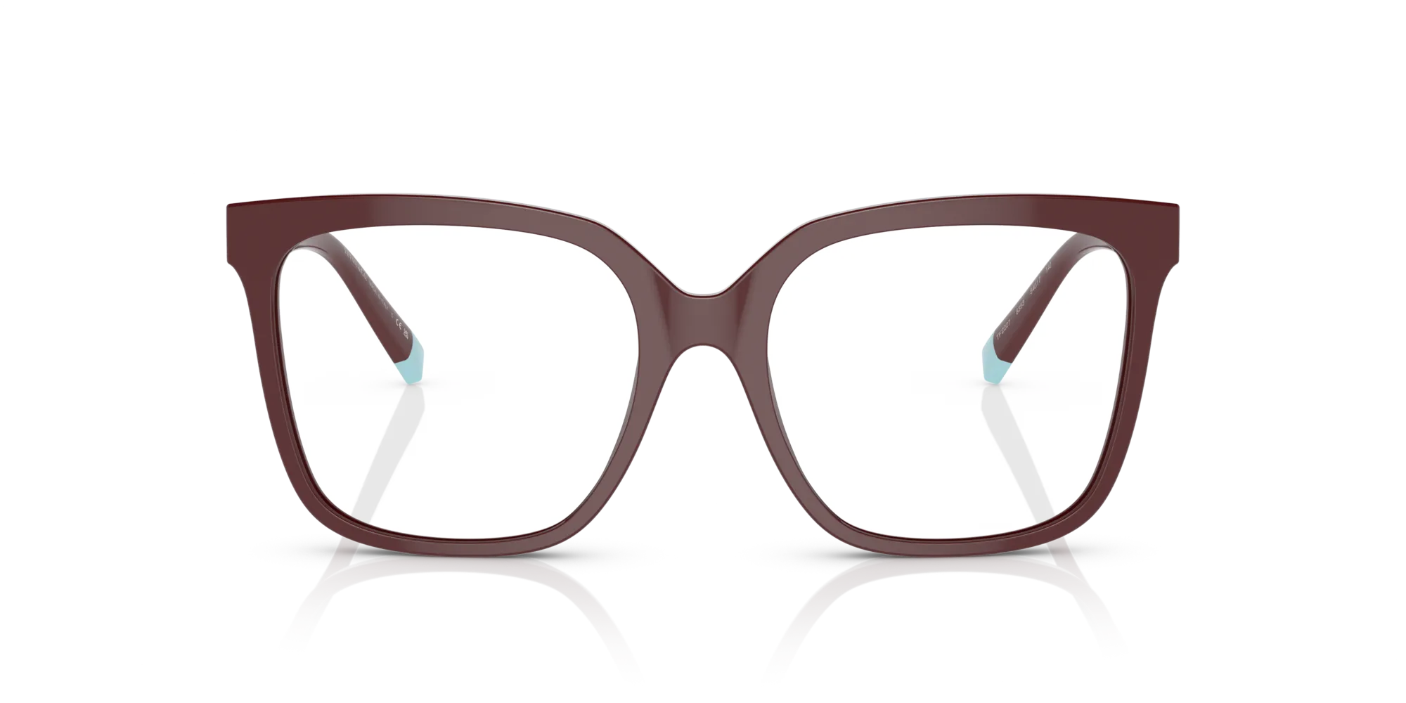 Tiffany TF2227 8353 Montature da vista Acetato Rosso Trasparente Squadrata Normale - immagine 3
