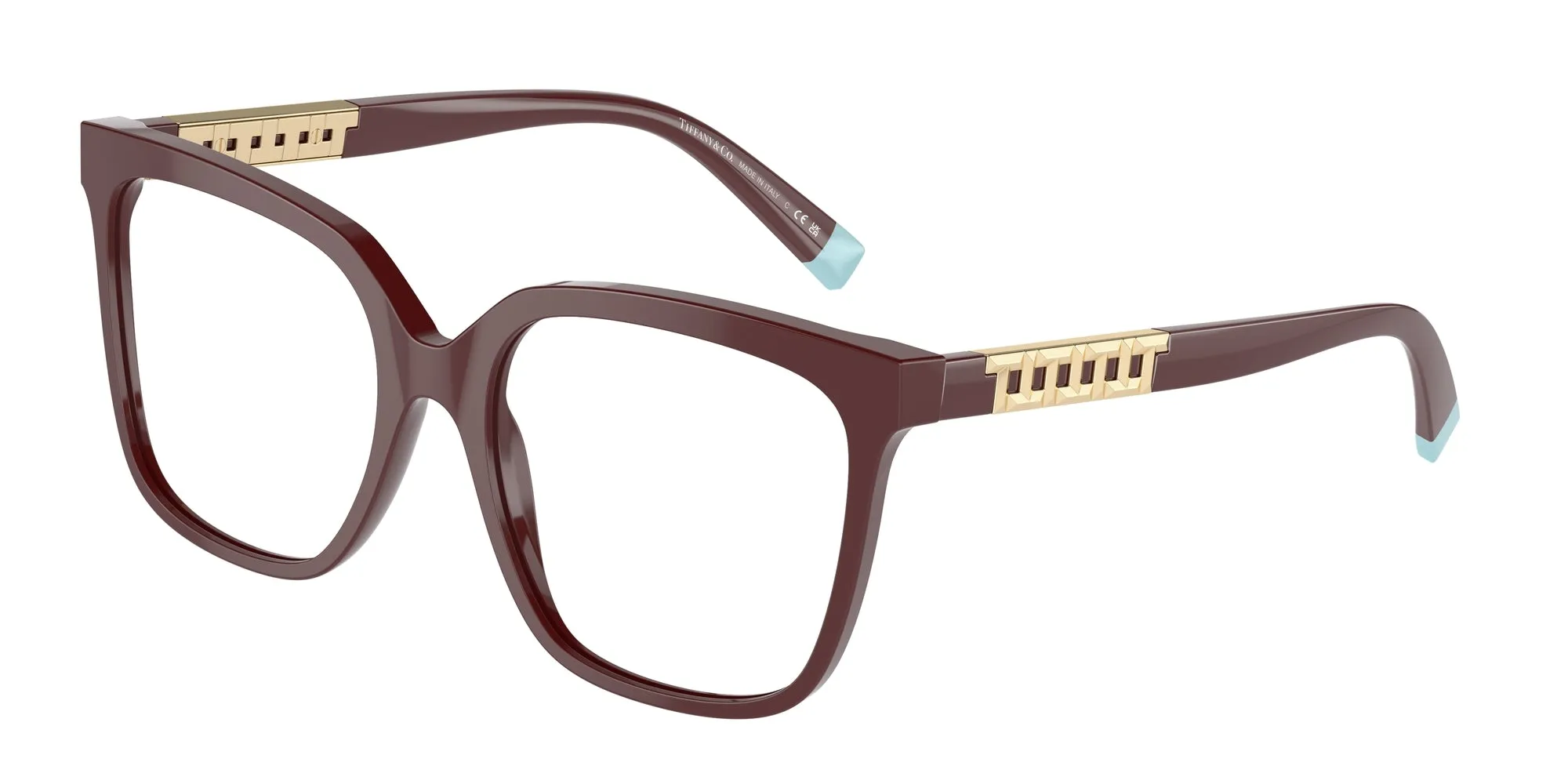 Tiffany TF2227 8353 Montature da vista Acetato Bordeaux Squadrata - immagine 1