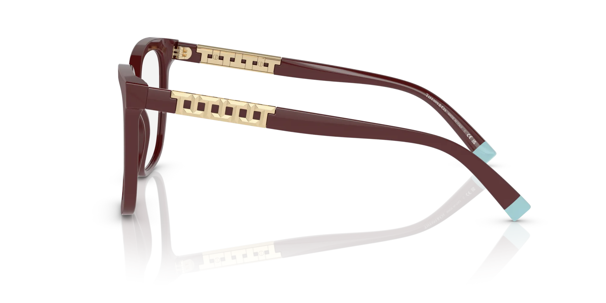 Tiffany TF2227 8353 Montature da vista Acetato Bordeaux Squadrata - immagine 4