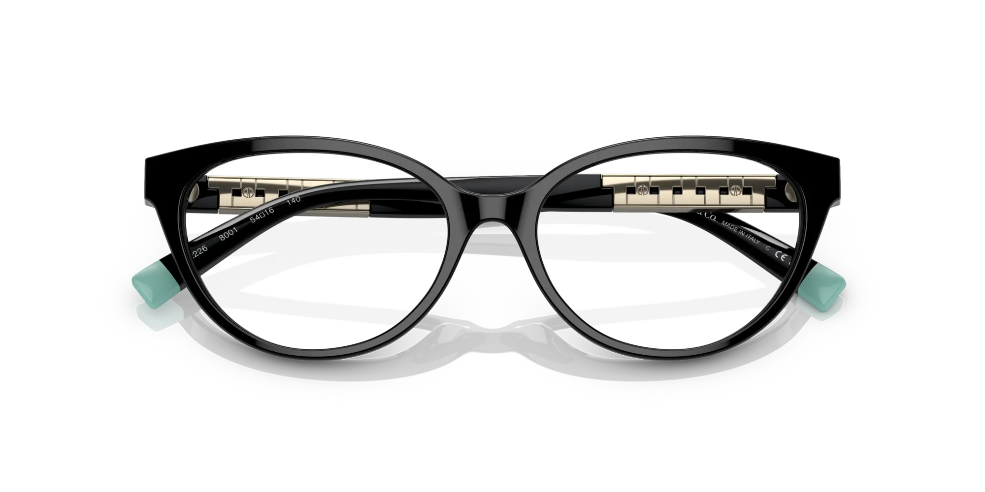 Tiffany TF2226 8001 Montature da vista Acetato Nero Cat Eye Normale - immagine 2