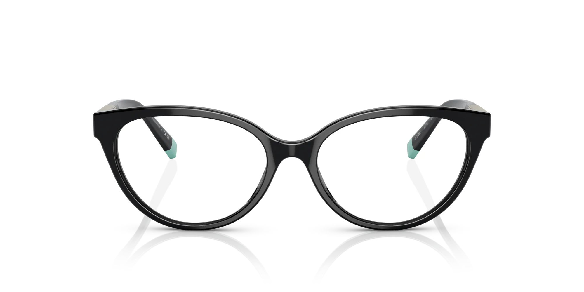 Tiffany TF2226 8001 Montature da vista Acetato Nero Trasparente Cat Eye Normale - immagine 3
