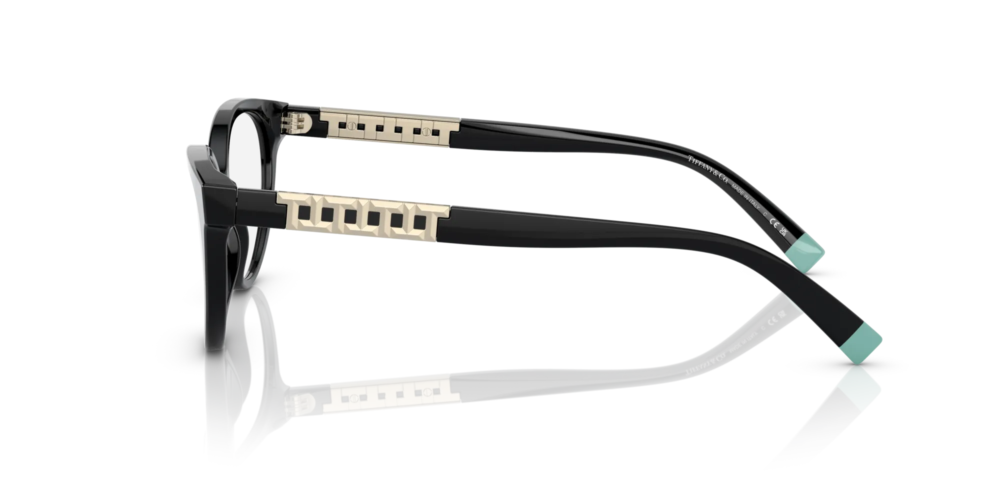 Tiffany TF2226 8001 Montature da vista Acetato Nero Trasparente Cat Eye Normale - immagine 4