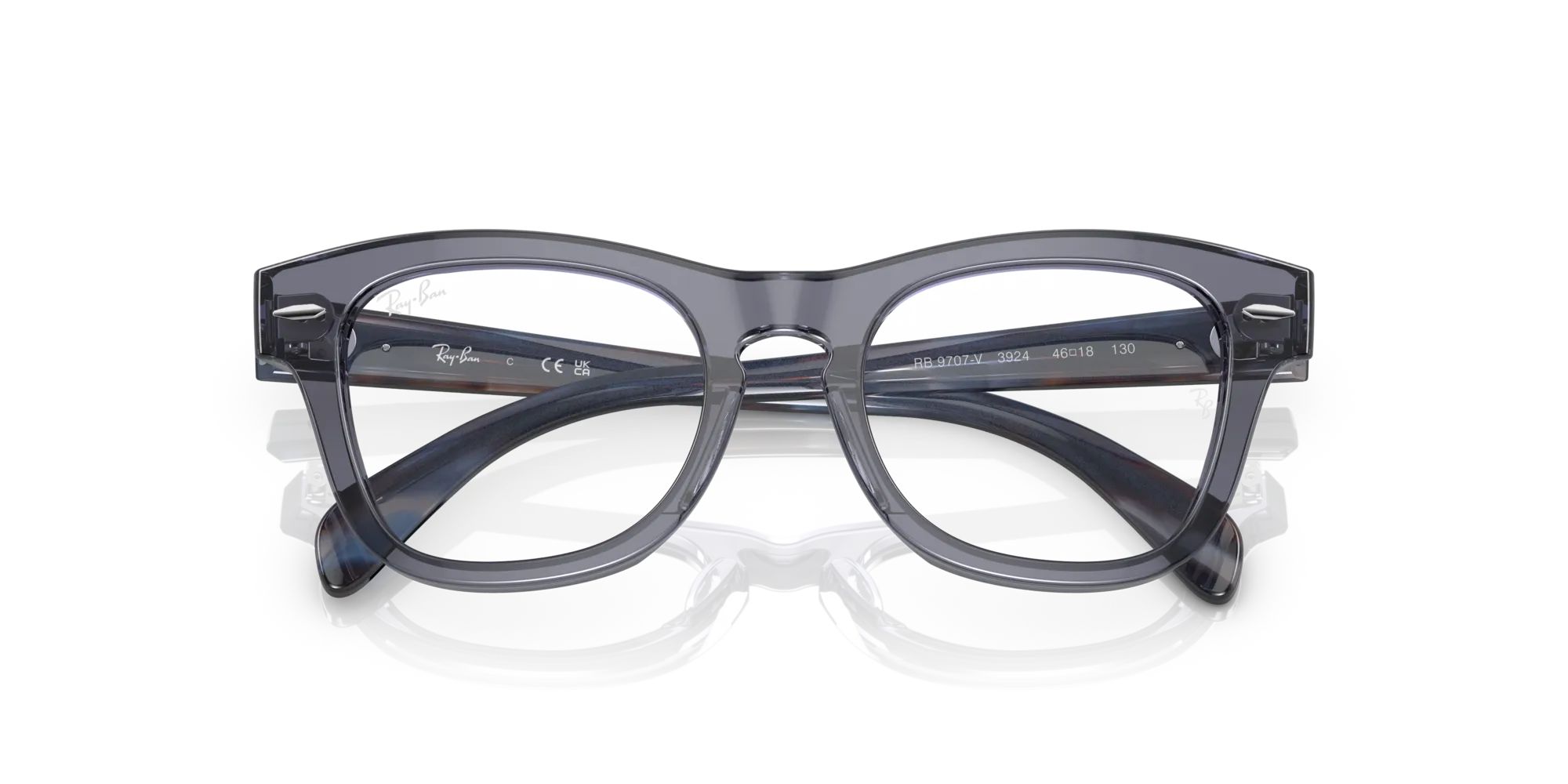 Ray - Ban RY9707V 3924 Montature da vista bambino Acetato Blu Squadrata - immagine 2