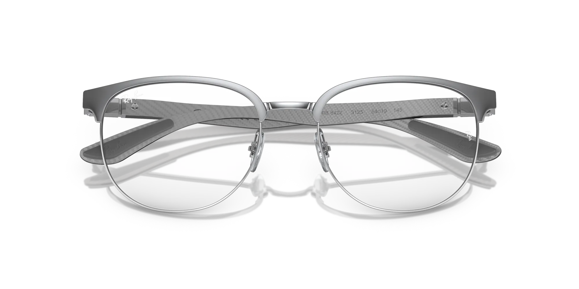 Ray - Ban RX8422 3125 Montature da vista Metallo Grigio Trasparente Geometrica Normale - immagine 2