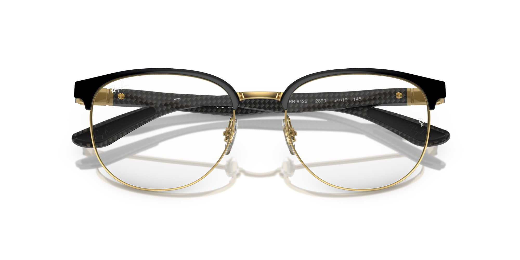 Ray - Ban RX8422 2890 Montature da vista Metallo Nero Trasparente Geometrica Normale - immagine 2