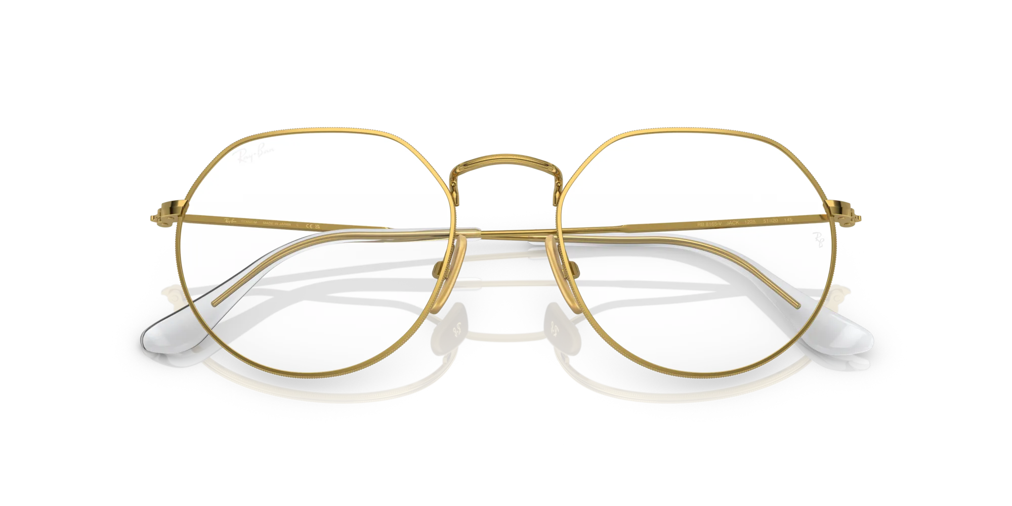Ray - Ban RX8165V 1225 Montature da vista Titanio Oro Trasparente Geometrica Normale - immagine 2