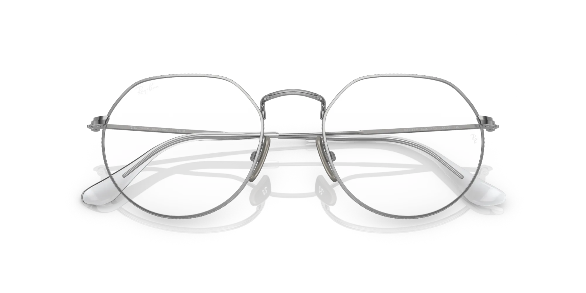 Ray - Ban RX8165V 1224 Montature da vista Titanio Argento Trasparente Geometrica Normale - immagine 2