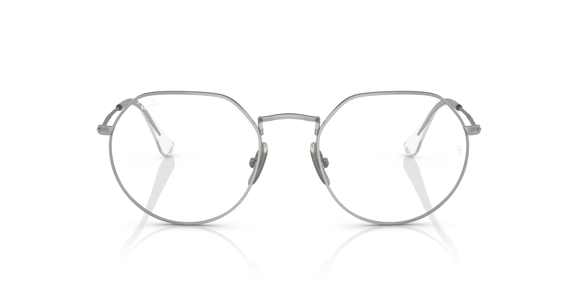 Ray - Ban RX8165V 1224 Montature da vista Titanio Argento Trasparente Geometrica Normale - immagine 3