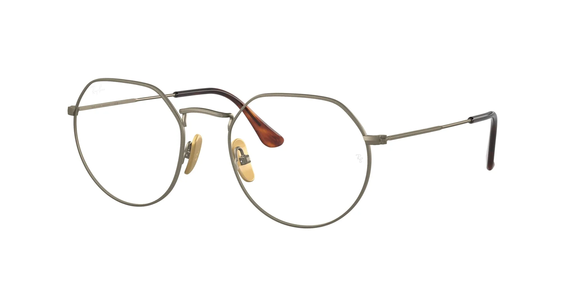 Ray - Ban RX8165V 1222 Montature da vista Titanio Oro Trasparente Geometrica Normale - immagine 1