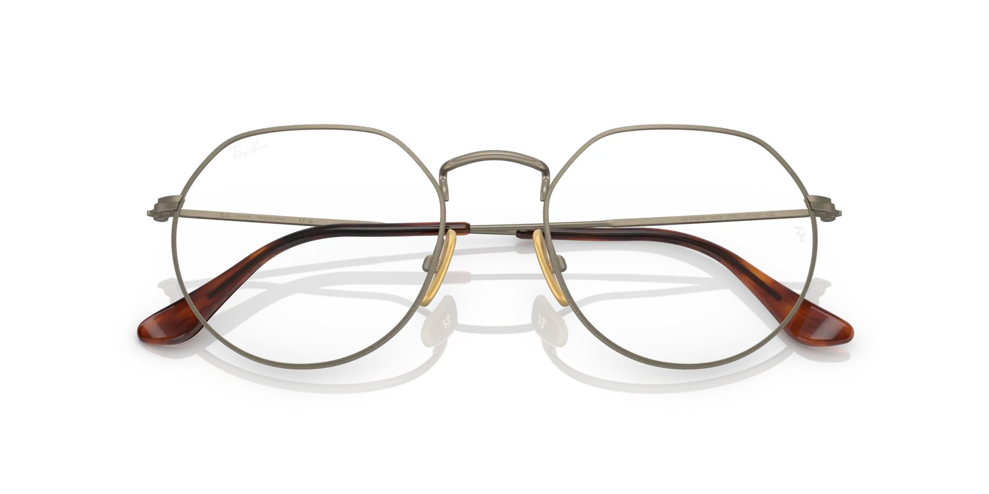 Ray - Ban RX8165V 1222 Montature da vista Titanio Oro Trasparente Geometrica Normale - immagine 2