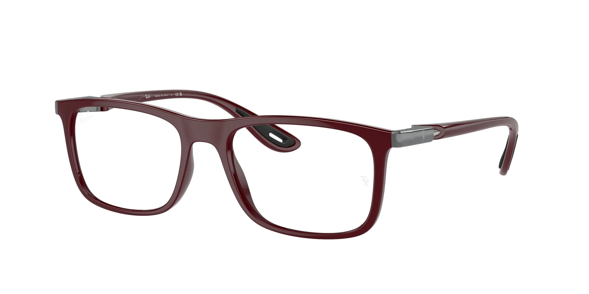 Ray - Ban RX7222M F681 Montature da vista Nylon Rosso Trasparente Squadrata Normale - immagine 1