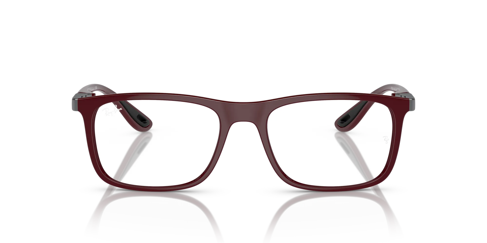 Ray - Ban RX7222M F681 Montature da vista Nylon Rosso Trasparente Squadrata Normale - immagine 3