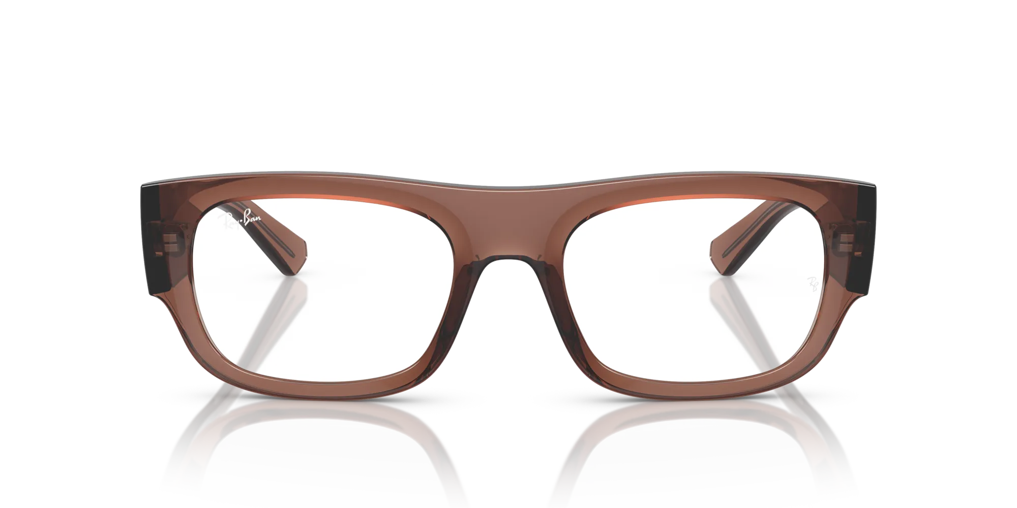 Ray - Ban RX7218 KRISTIN 8261 Montature da vista Acetato Marrone Trasparente Squadrata Normale - immagine 3