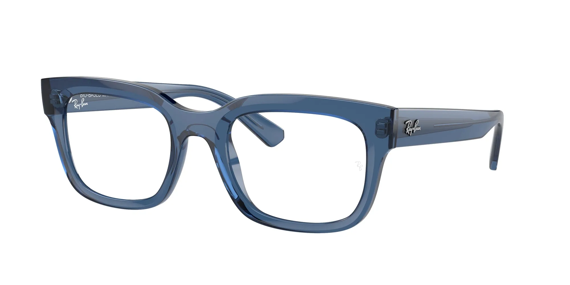 Ray - Ban RX7217 CHAD 8266 Montature da vista Acetato Blu Trasparente Squadrata Normale - immagine 1