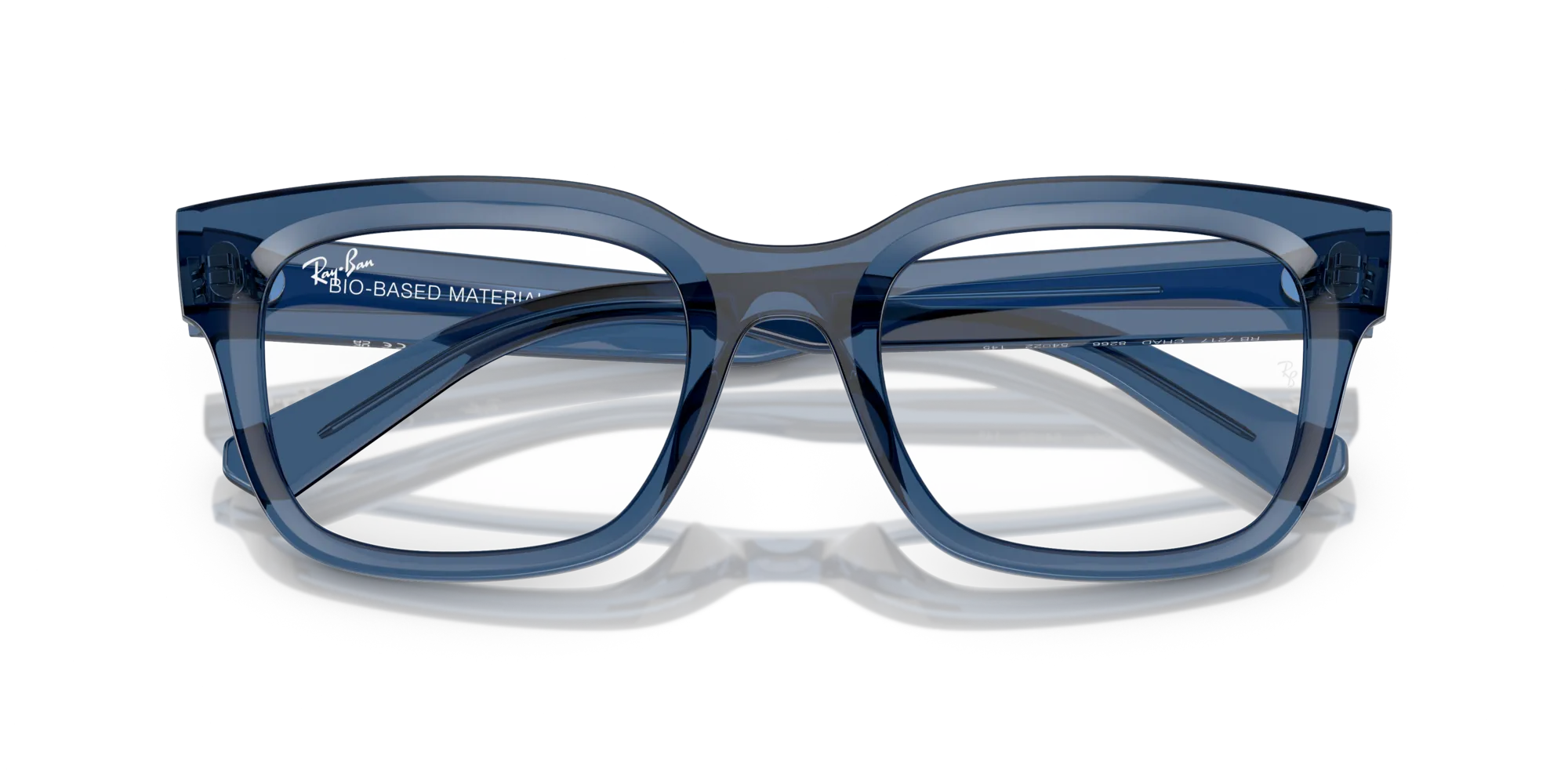 Ray - Ban RX7217 CHAD 8266 Montature da vista Acetato Blu Trasparente Squadrata Normale - immagine 2