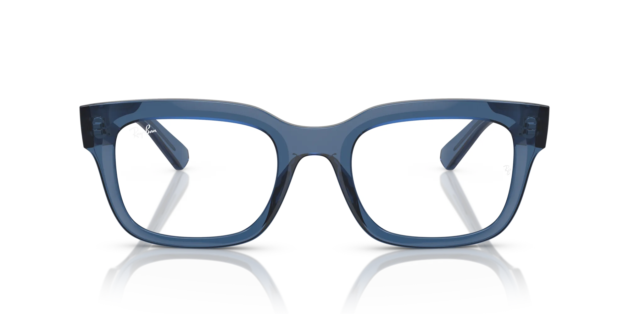 Ray - Ban RX7217 CHAD 8266 Montature da vista Acetato Blu Trasparente Squadrata Normale - immagine 3
