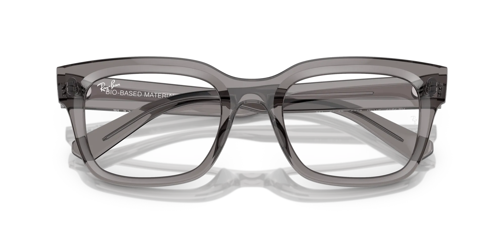 Ray - Ban RX7217 CHAD 8263 Montature da vista Acetato Grigio Trasparente Squadrata Normale - immagine 2