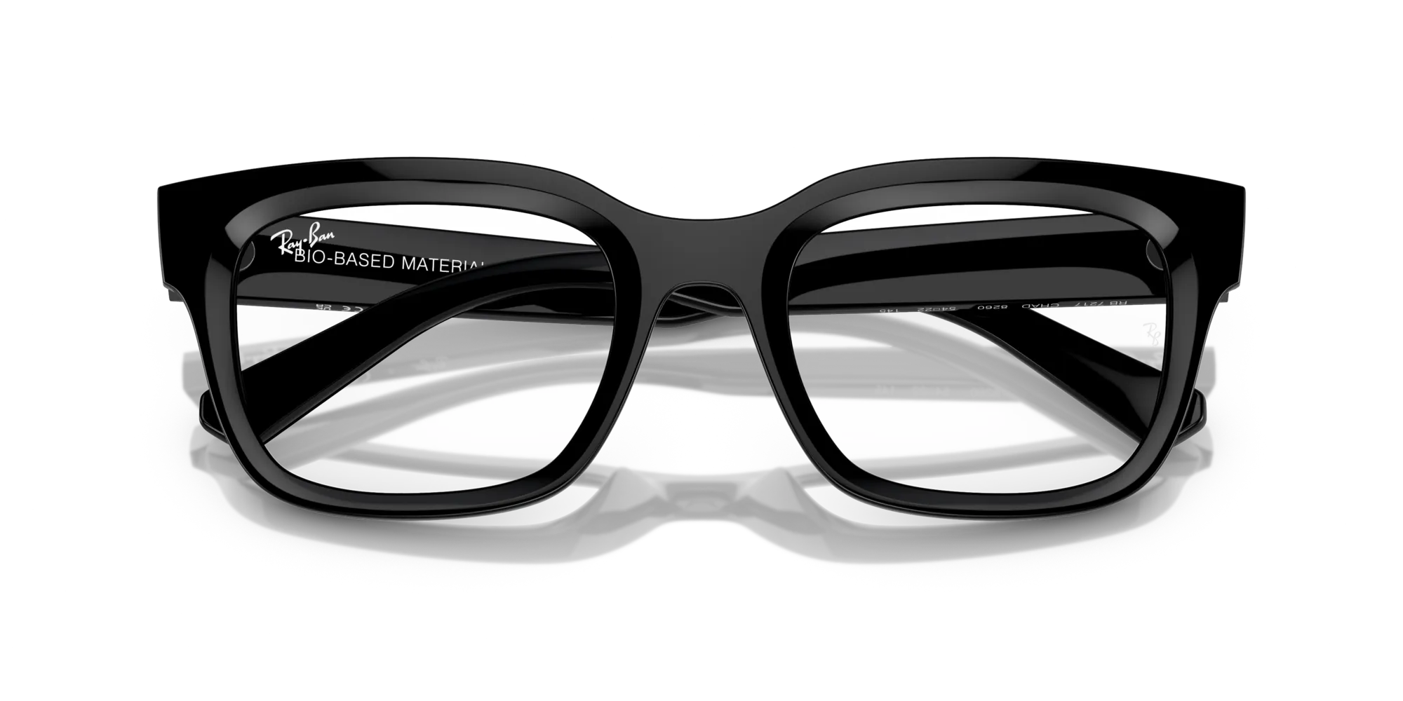 Ray - Ban RX7217 CHAD 8260 Montature da vista Acetato Nero Trasparente Squadrata Normale - immagine 2