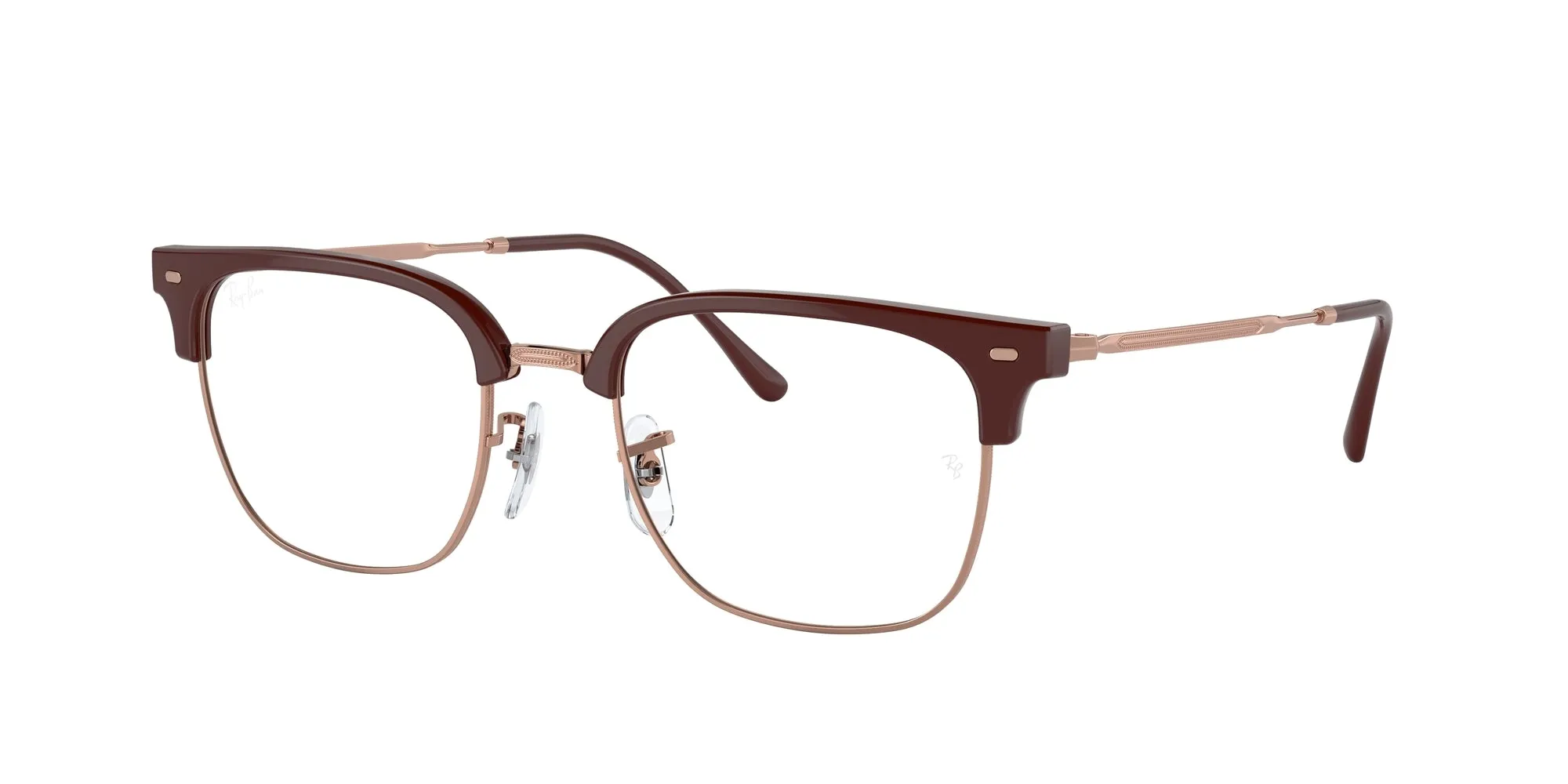 Ray - Ban RX7216 NEW CLUBMASTER 8209 Montature da vista Acetato Rosso Trasparente Squadrata Normale - immagine 1