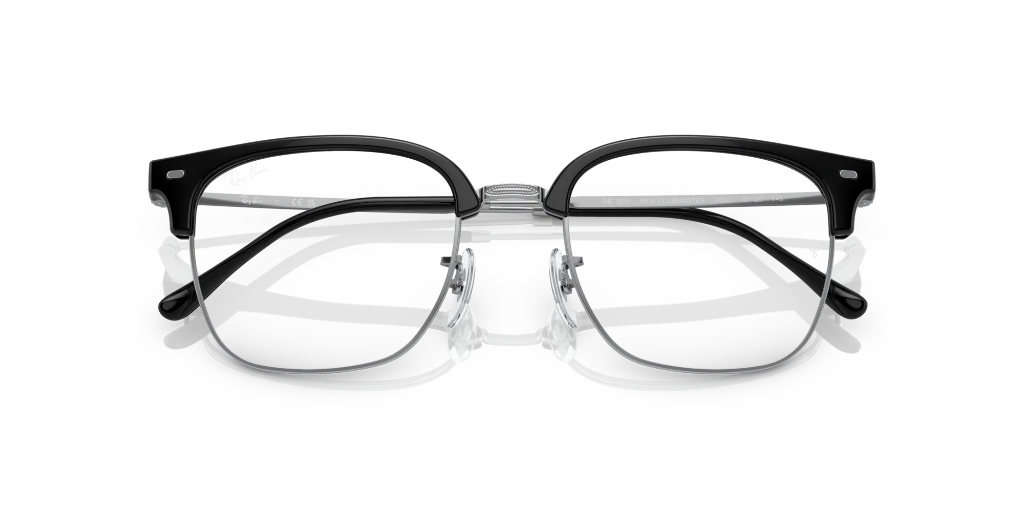 Ray - Ban RX7216 New clubmaster 2000 Montature da vista Plastica Nero Squadrata - immagine 2