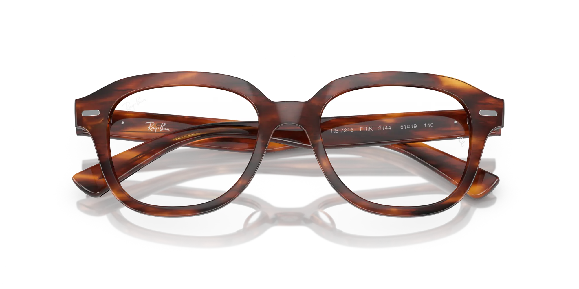 Ray - Ban RX7215 ERIK 2144 Montature da vista Acetato Marrone Trasparente Squadrata Normale - immagine 2