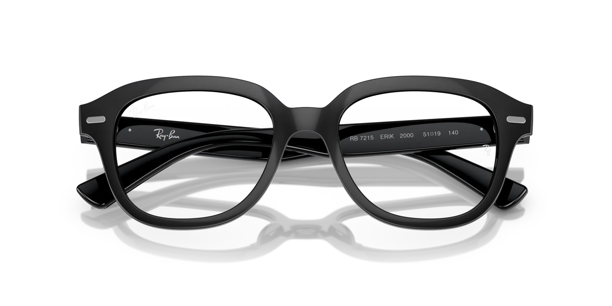Ray - Ban RX7215 ERIK 2000 Montature da vista Acetato Nero Trasparente Squadrata Normale - immagine 2