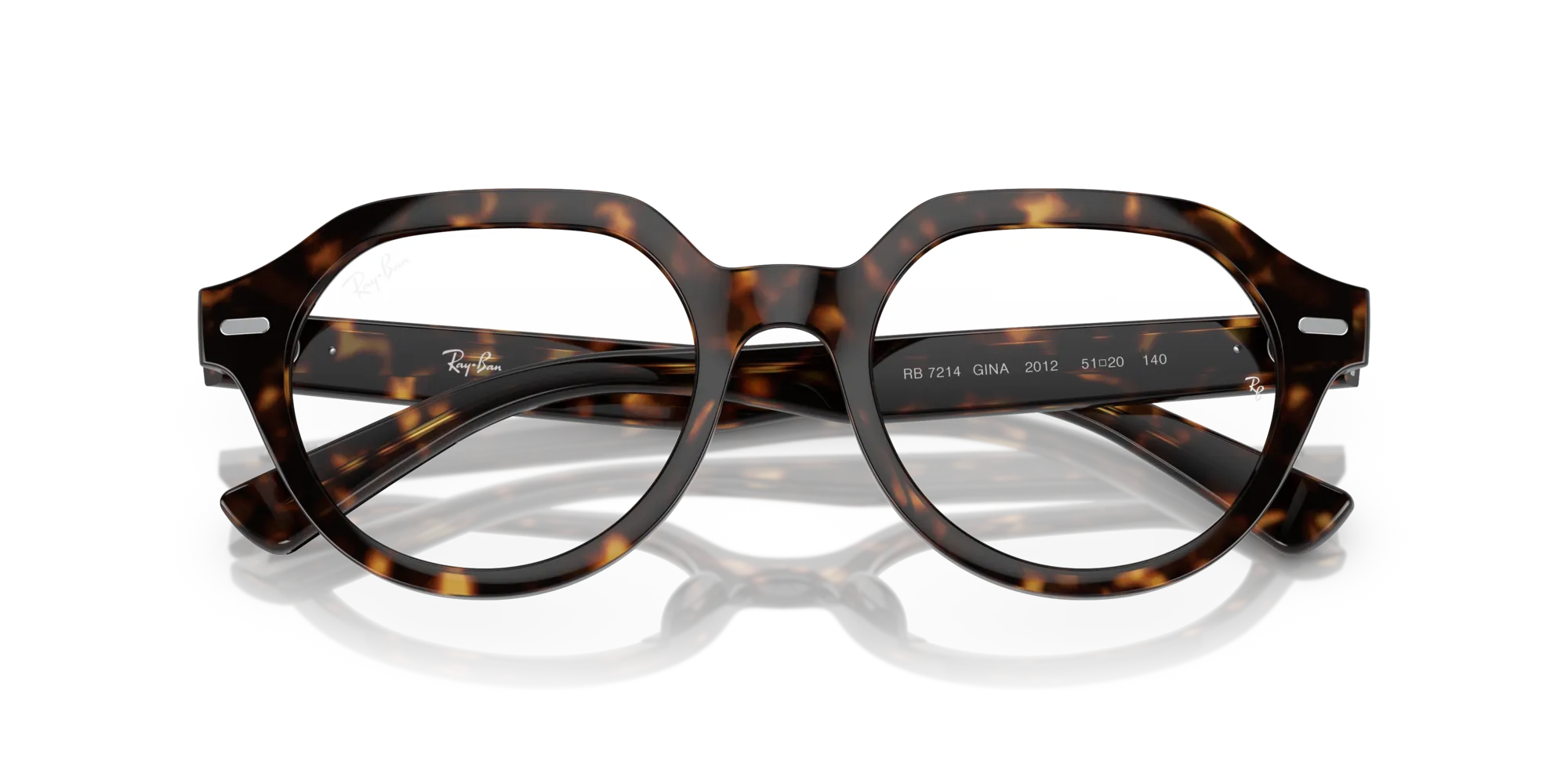 Ray - Ban RX7214 GINA 2012 Montature da vista Acetato Tartaruga Trasparente Squadrata Normale - immagine 2
