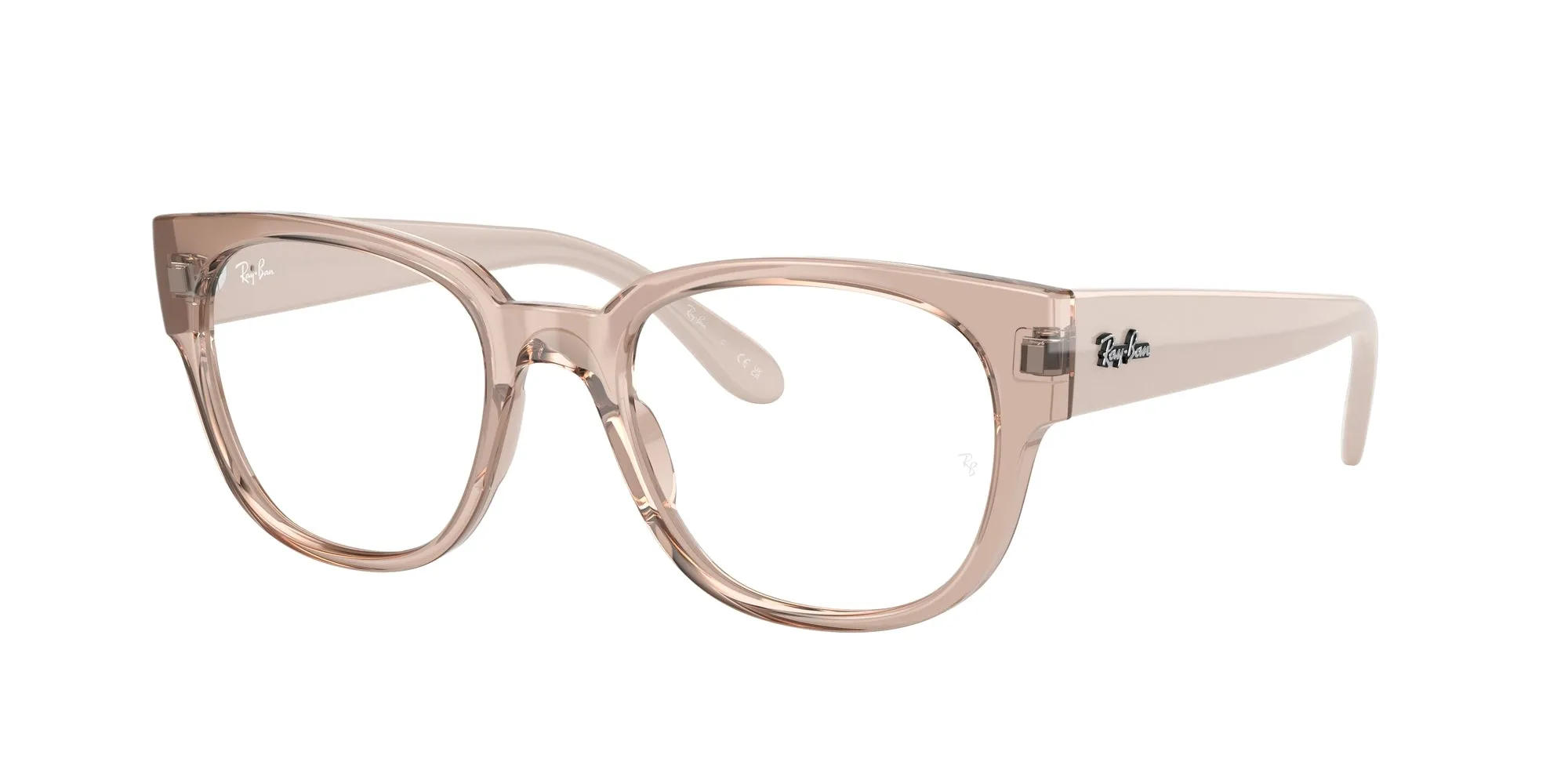 Ray - Ban RX7210 8203 Montature da vista Acetato Beige Trasparente Squadrata Normale - immagine 1