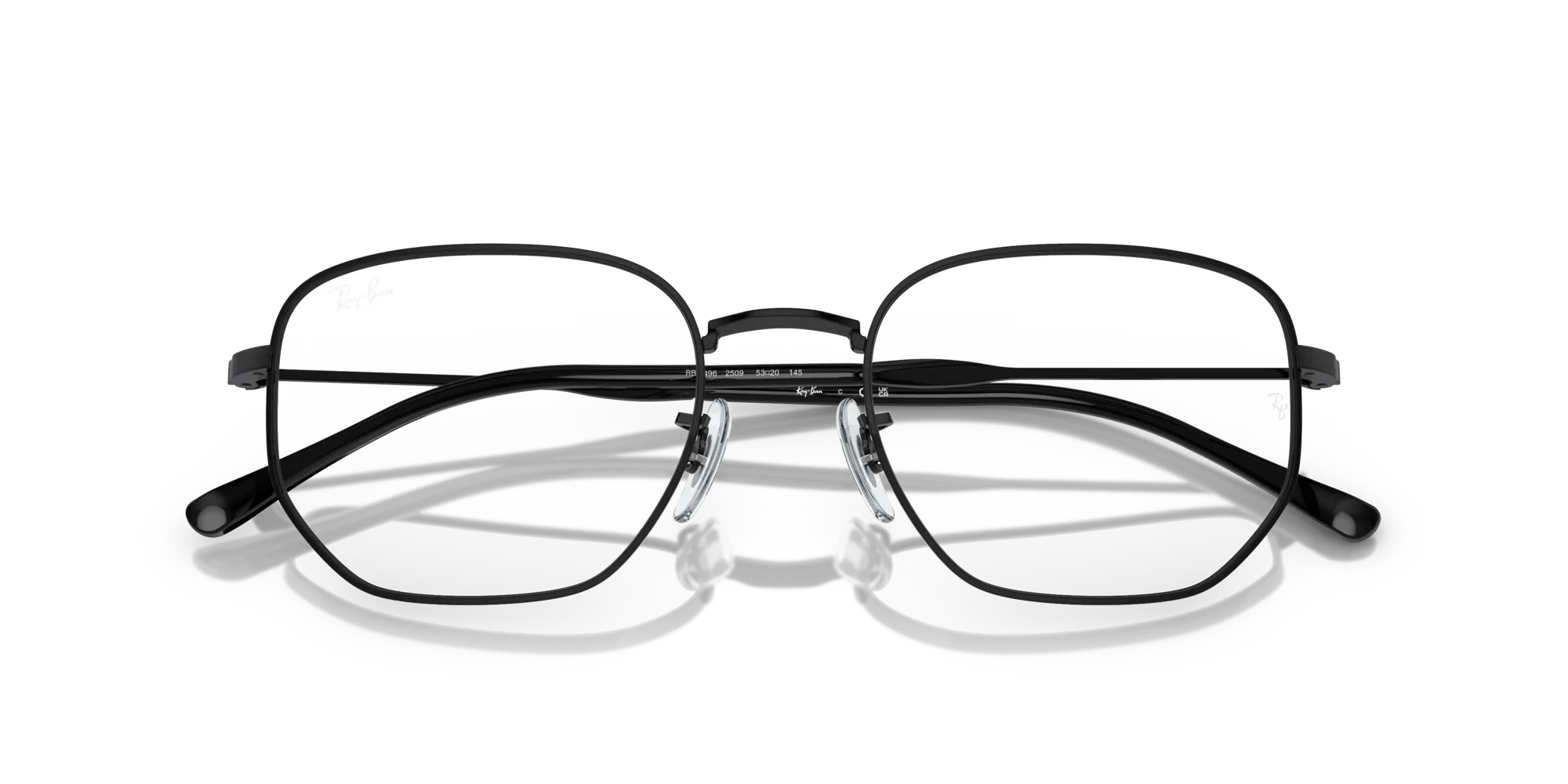 Ray - Ban RX6496 2509 Montature da vista Metallo Nero Trasparente Geometrica Normale - immagine 2