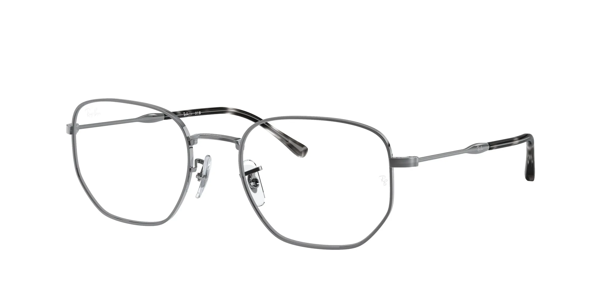 Ray - Ban RX6496 2502 Montature da vista Metallo Grigio Trasparente Geometrica Normale - immagine 1