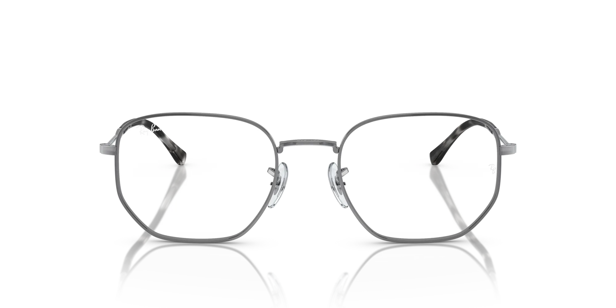 Ray - Ban RX6496 2502 Montature da vista Metallo Grigio Trasparente Geometrica Normale - immagine 3