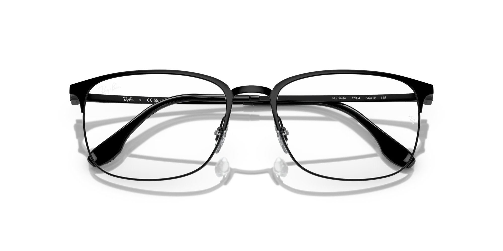 Ray - Ban RX6494 2904 Montature da vista Metallo Nero Trasparente Pillow Normale - immagine 2