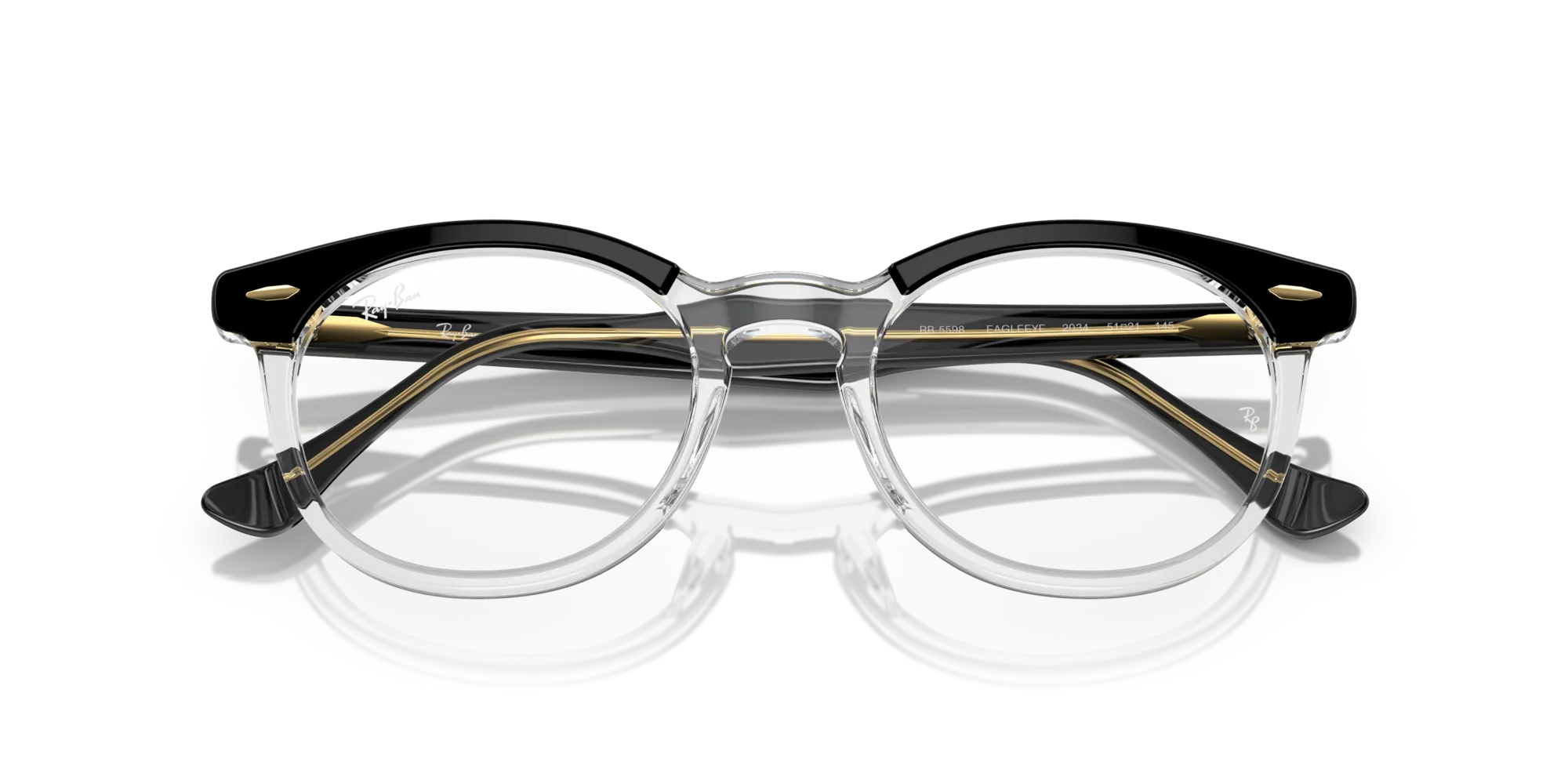 Ray - Ban RX5598 EAGLEEYE 2034 Montature da vista Acetato Nero Trasparente Squadrata Normale - immagine 2