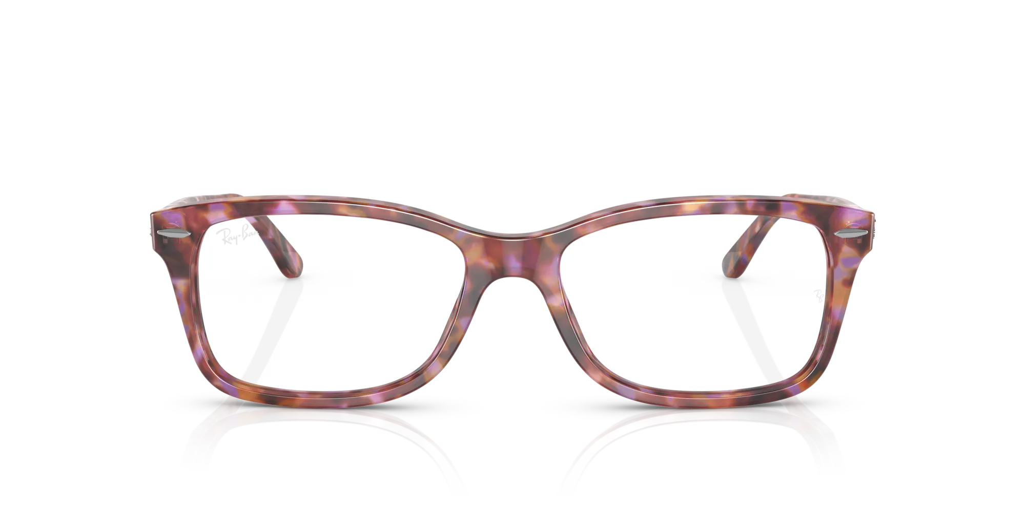 Ray - Ban RX5428 8175 Montature da vista Acetato Rosso Trasparente Squadrata Normale - immagine 3