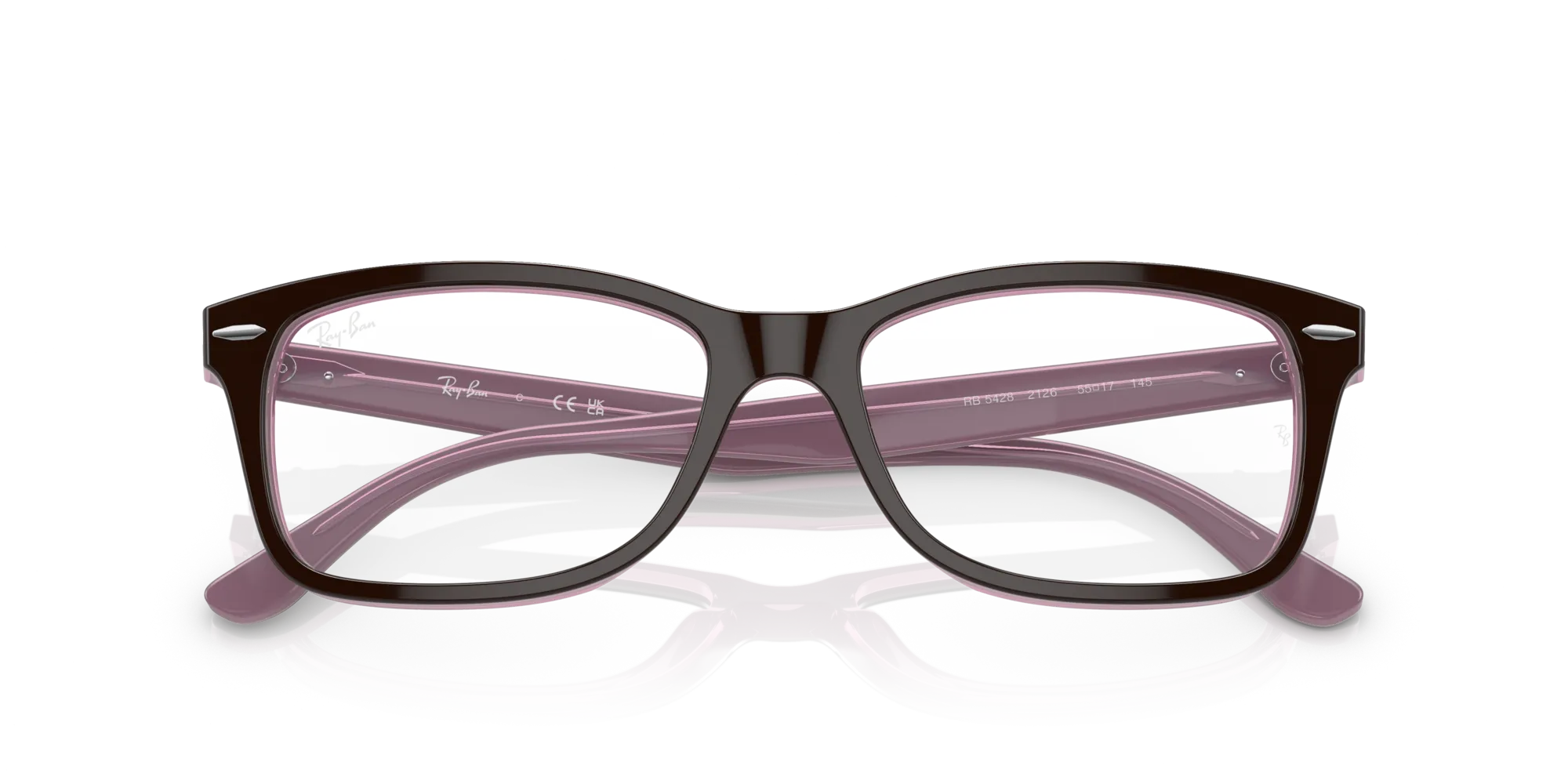 Ray - Ban RX5428 2126 Montature da vista Acetato Marrone Trasparente Squadrata Normale - immagine 2