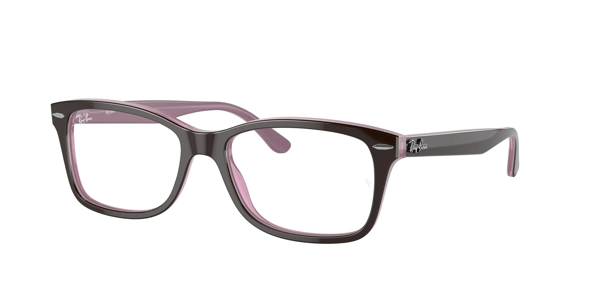 Ray - Ban RX5428 2126 Montature da vista Acetato Marrone Trasparente Squadrata Normale - immagine 1