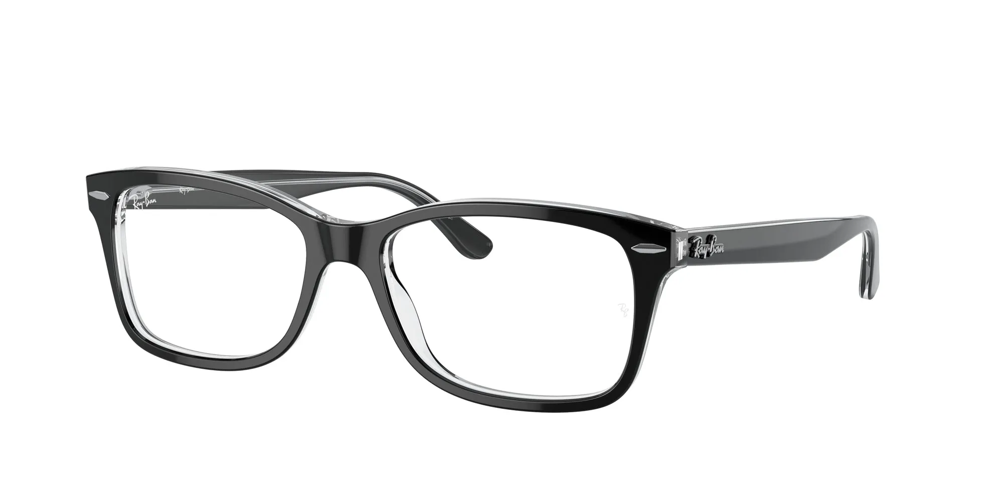 Ray - Ban RX5428 2034 Montature da vista Acetato Nero Trasparente Squadrata Normale - immagine 1