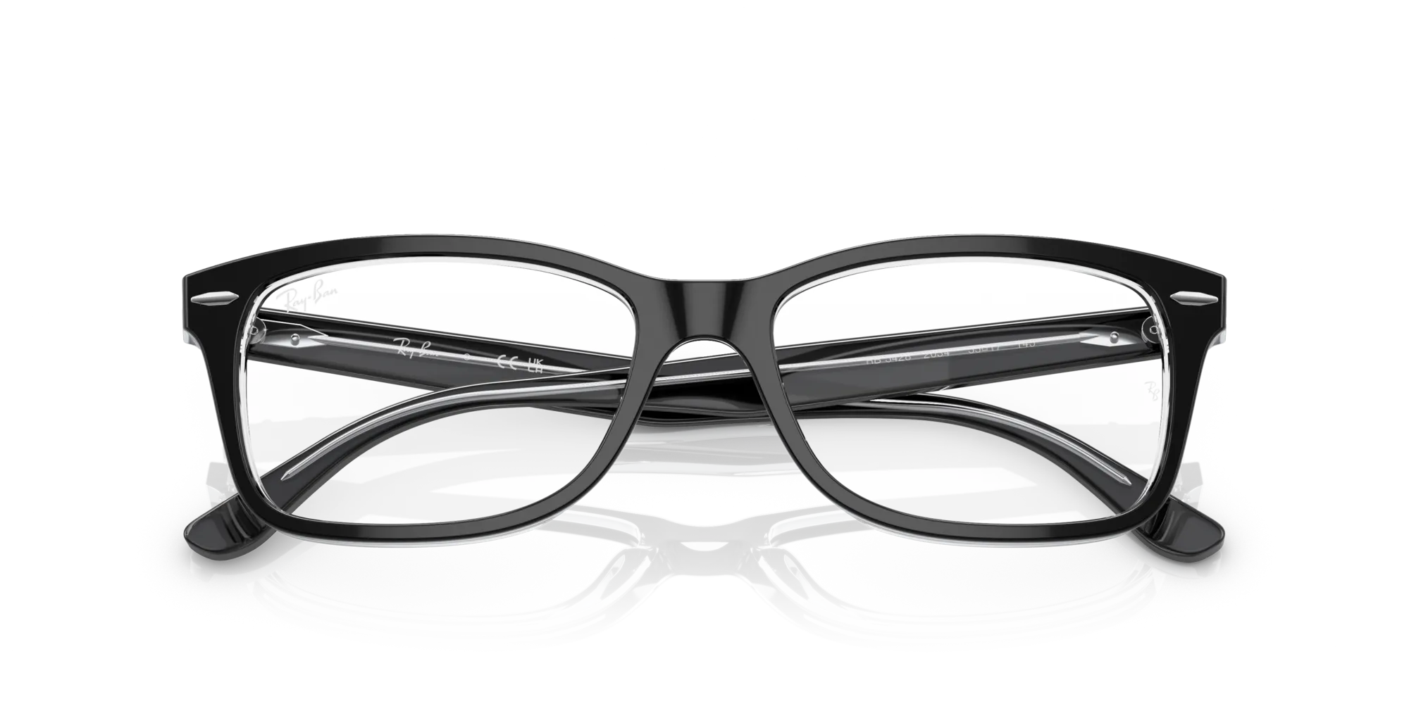 Ray - Ban RX5428 2034 Montature da vista Acetato Nero Trasparente Squadrata Normale - immagine 2