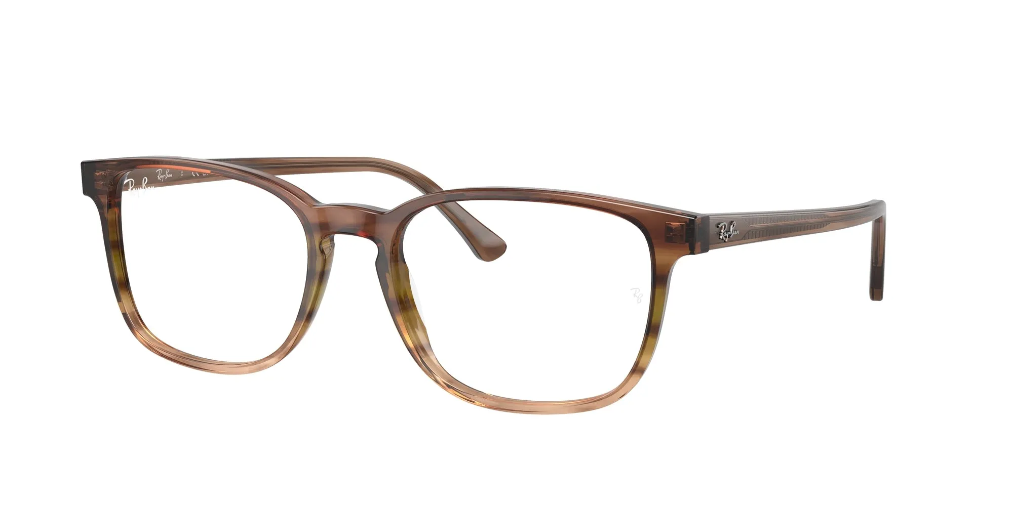 Ray - Ban RX5418 8255 Montature da vista Acetato Marrone Trasparente Pillow Normale - immagine 1