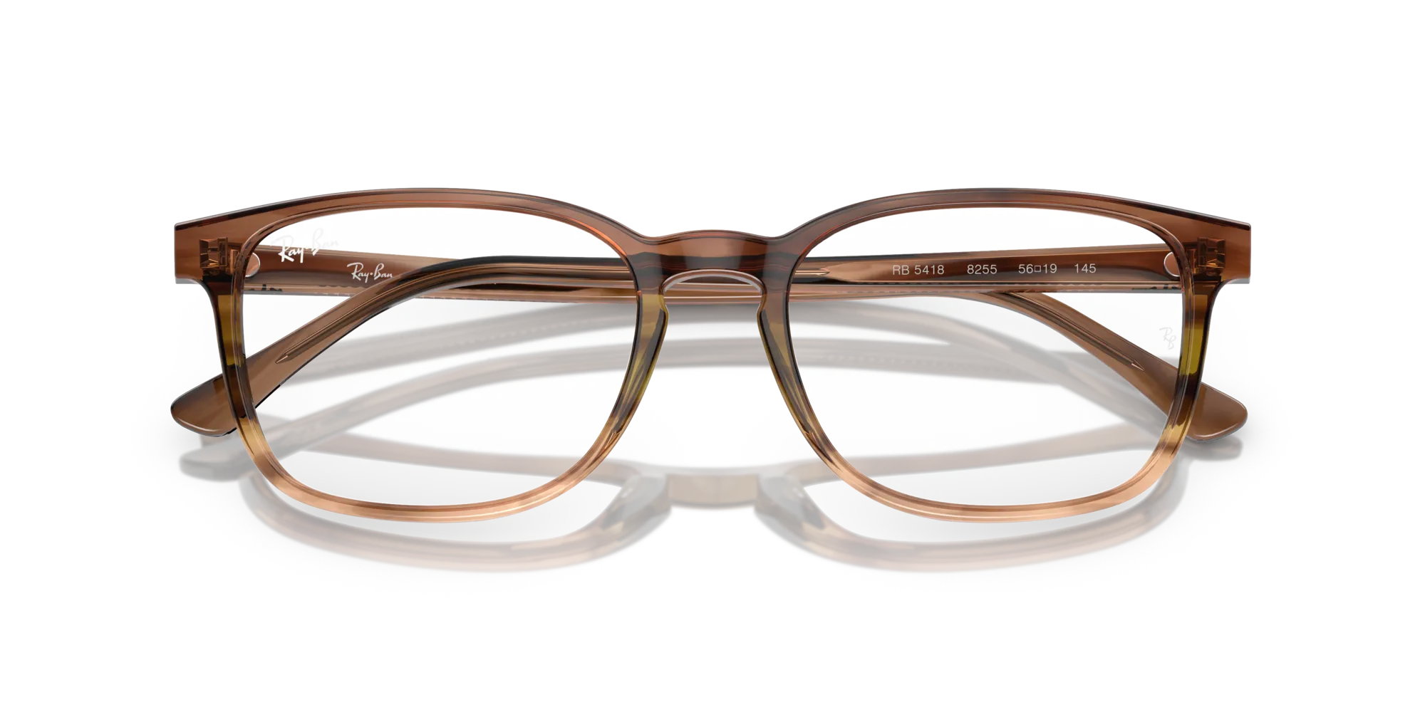 Ray - Ban RX5418 8255 Montature da vista Acetato Marrone Trasparente Pillow Normale - immagine 2