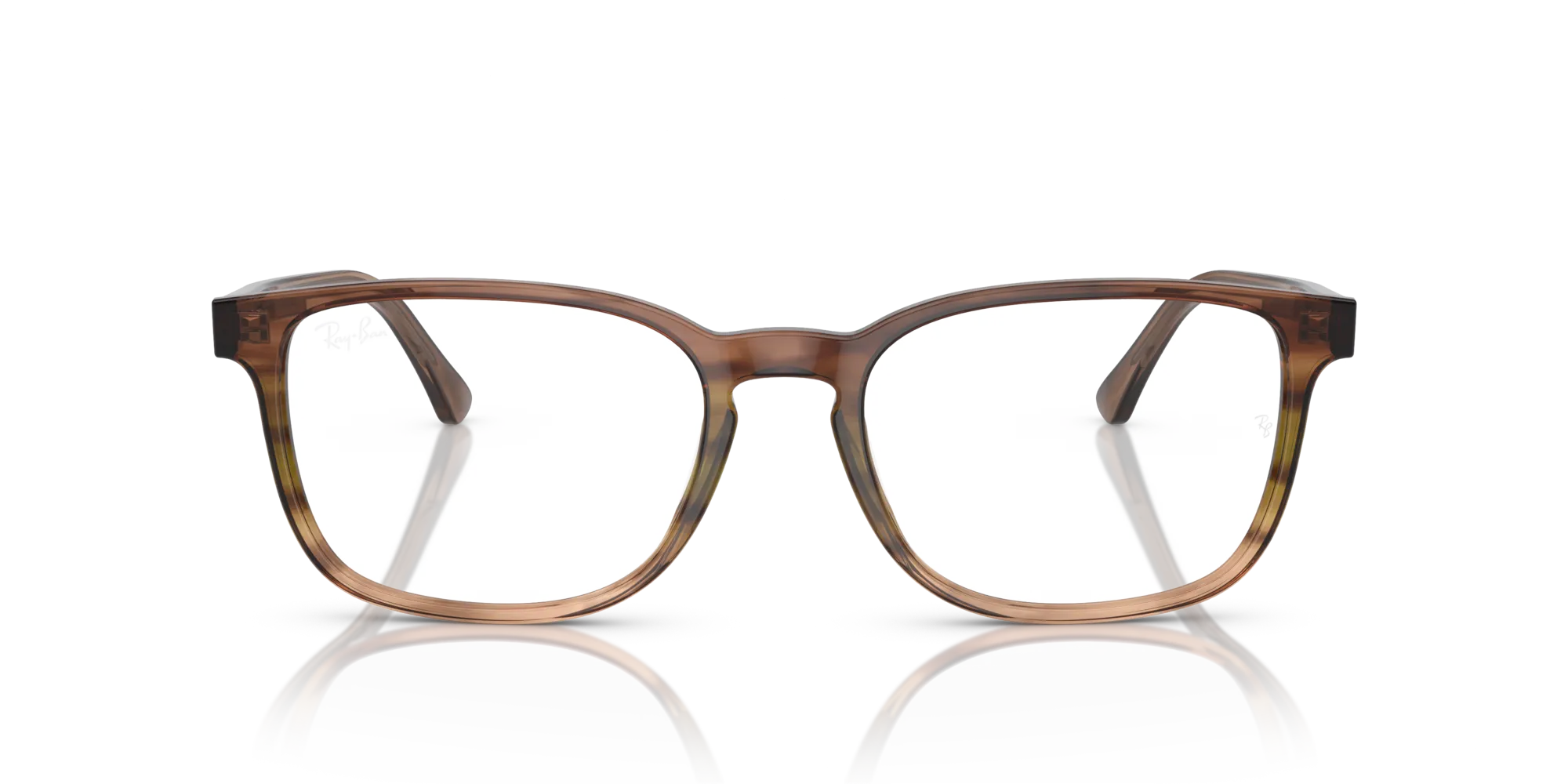 Ray - Ban RX5418 8255 Montature da vista Acetato Marrone Trasparente Pillow Normale - immagine 3