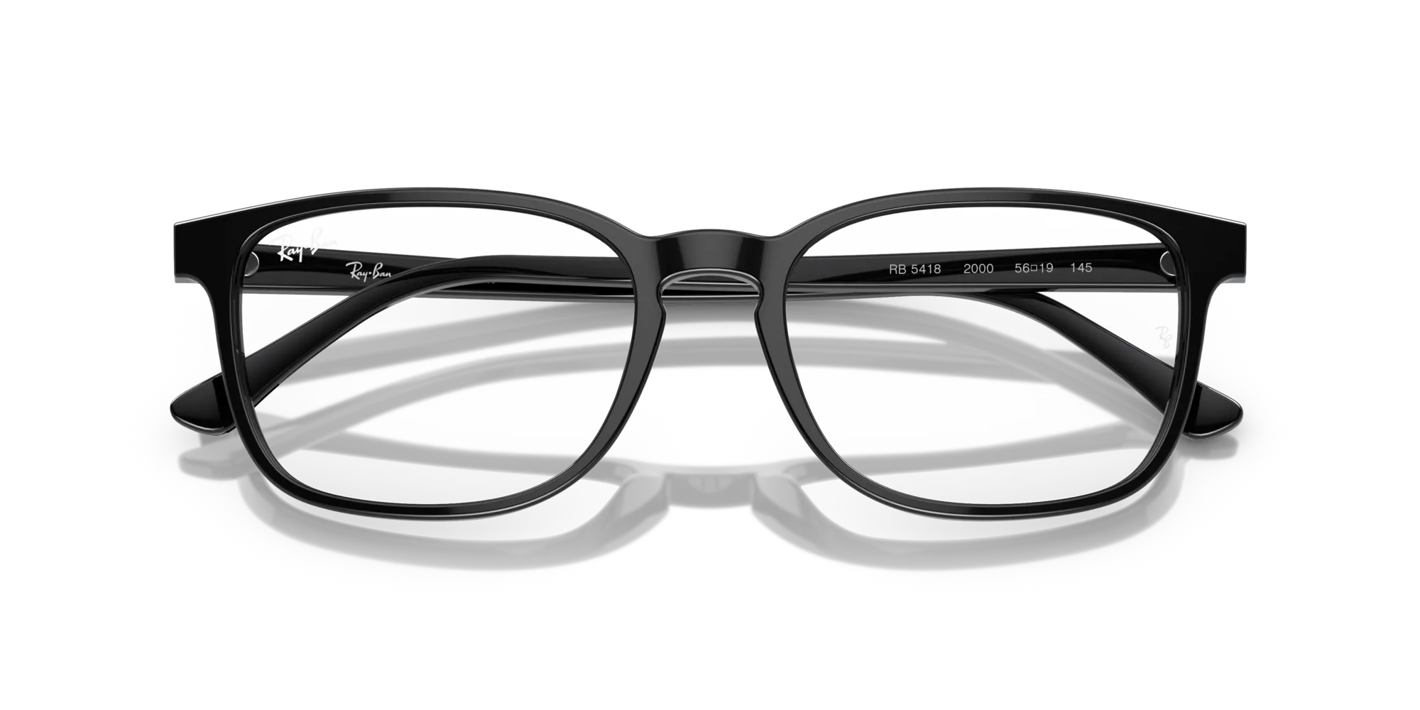 Ray - Ban RX5418 2000 Montature da vista Acetato Nero Trasparente Pillow Normale - immagine 2