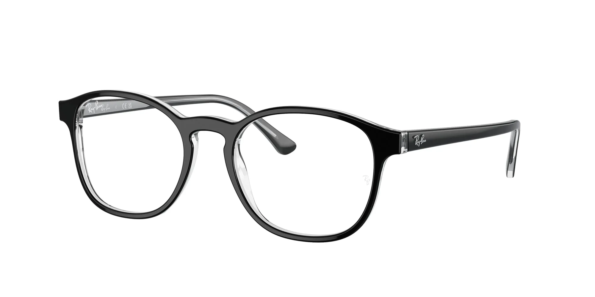 Ray - Ban RX5417 2034 Montature da vista Acetato Nero Trasparente Pantos Normale - immagine 1