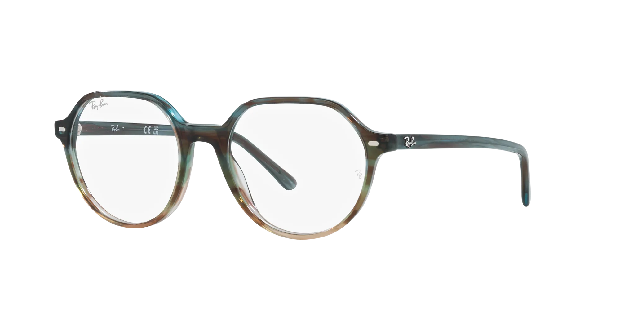 Ray - Ban RX5395 THALIA 8252 Montature da vista Acetato Multi-colore Trasparente Rotonda Normale - immagine 3